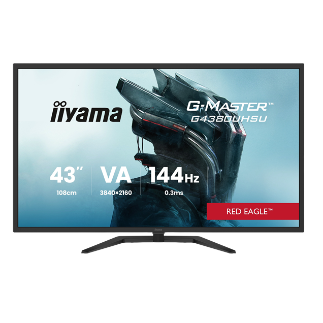 iiyama   43" 4K Monitor - VA, 144Hz, 0.3ms, Speakers, HDMI, DP
